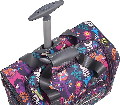 Miniatura 4 de Lily Bloom Designer - Maleta de viaje de 15 pulgadas, para viajes cortos, fin de semana, negocios, equipaje ligero, maleta de 2 ruedas giratorias,