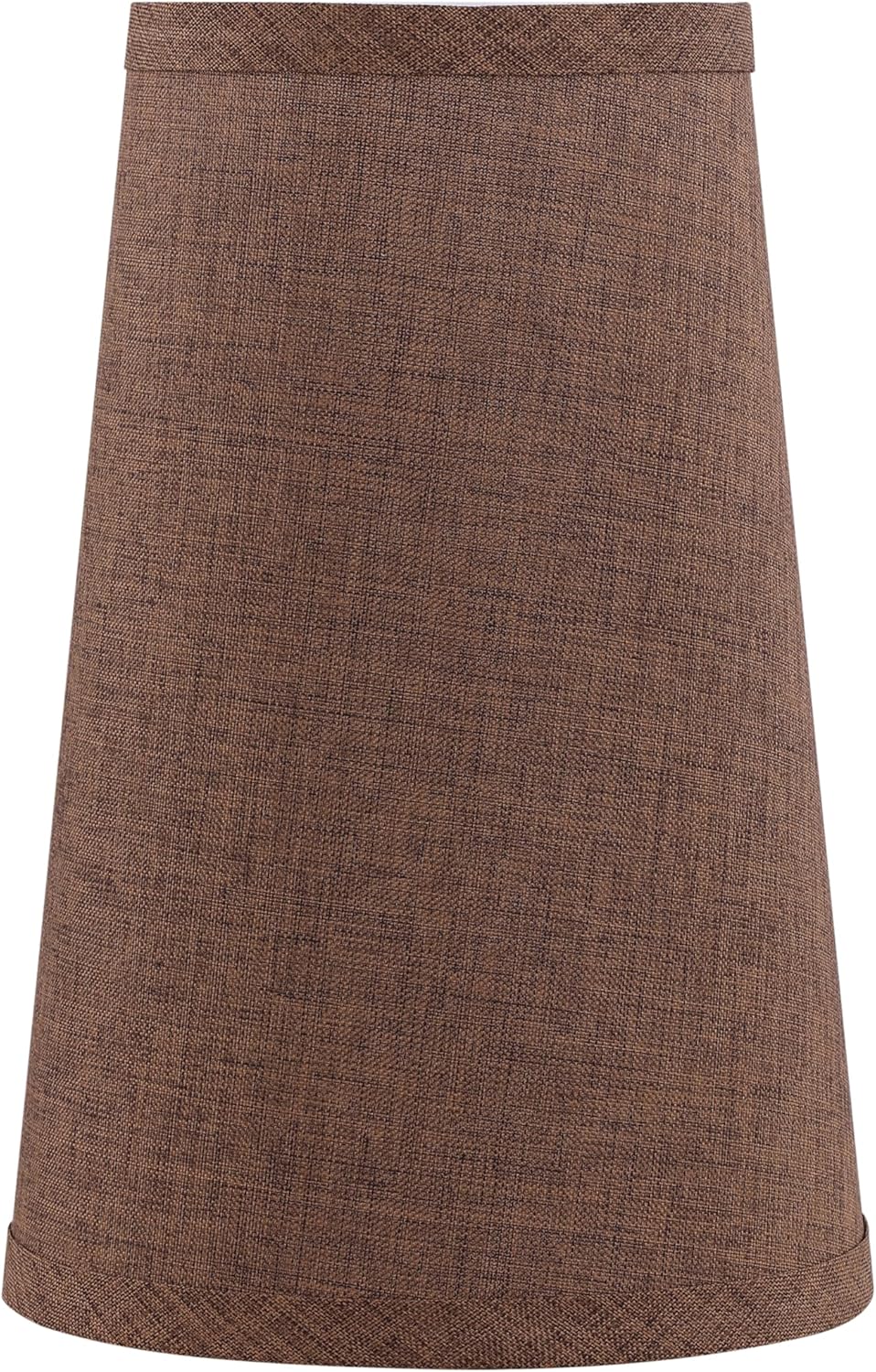 Aspen Creative 32215 Transitional Hardback Empire Shape Spider Fitter Lamp Shade in Dark Brown Burlap Texture Fabric, 4-1/4" Top x 6" Bottom x 9" Slant