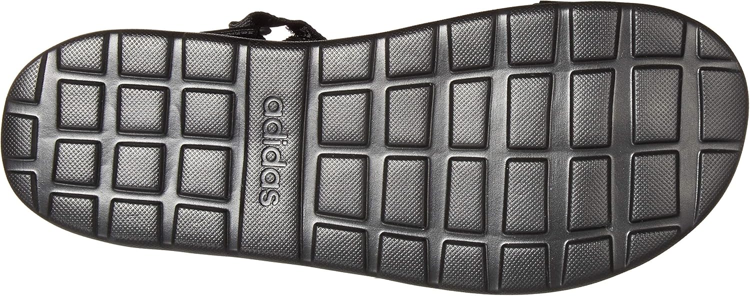 adidas Unisex-Adult Comfort Sandal Slide 12 Women/11 Men Black