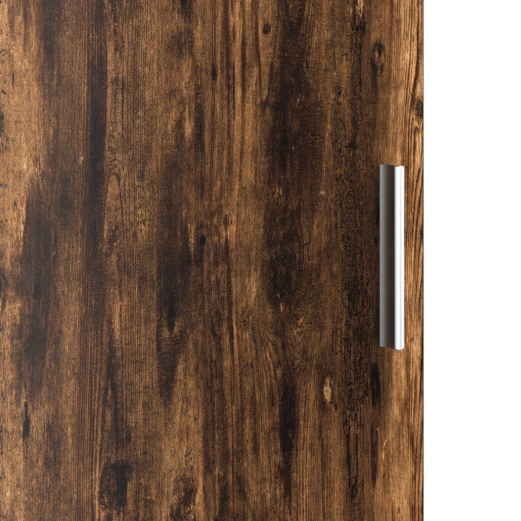 Sideboard Geräucherte Eiche Holzwerkstoff mit 2 Türen 4 Regalen Modernes Sideboard Wohnzimmer Küche oder Flur Buffet Schrank Breit 160 cm Braun für Esszimmer und Wohnbereich