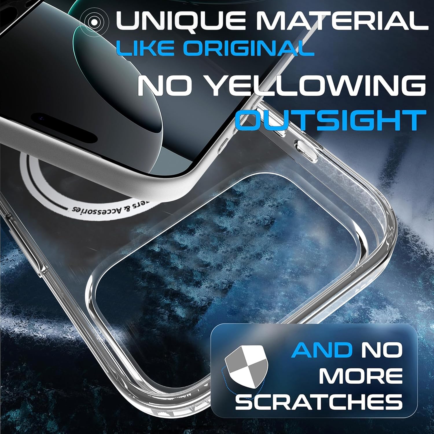 Roxx Clear Case | Like The Original, Only Better | Yellowing-Resistant | for iPhone 17 Pro Max | with Camera Button | Hardcase | Screen & Camera Protection | for MagSafe Accessories