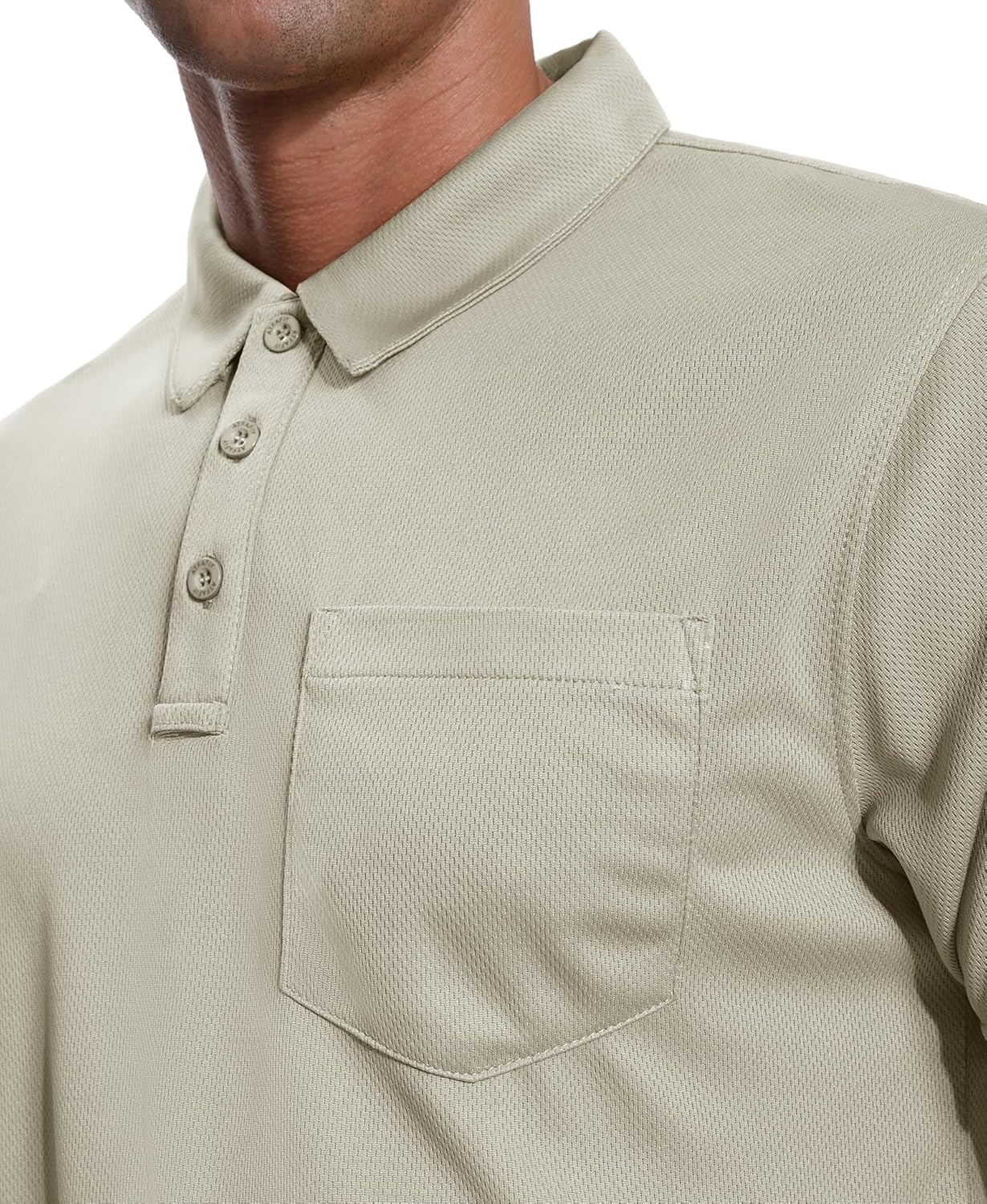 ZITY 3 Pack Polo Shirts for Men with Pocket Short Sleeve Moisture Wicking Outdoor Tactical Shirt Summer Casual - Image 4