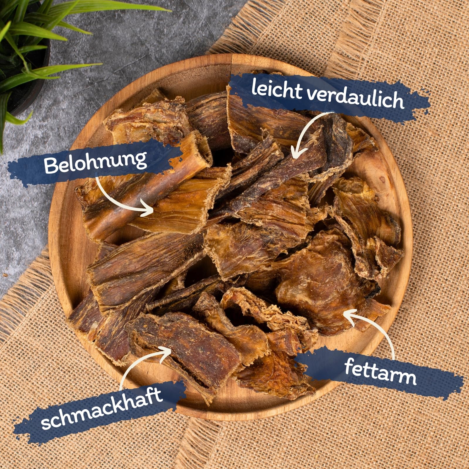 Lyra Pet® 5 kg Rinderdörrfleisch Chips getrocknet in 30 L Tonne | Naturbelassener Kauartikel vom Rind – Proteinreiches Leckerli – Herzhaft & gut verträglich – Schonend getrocknet