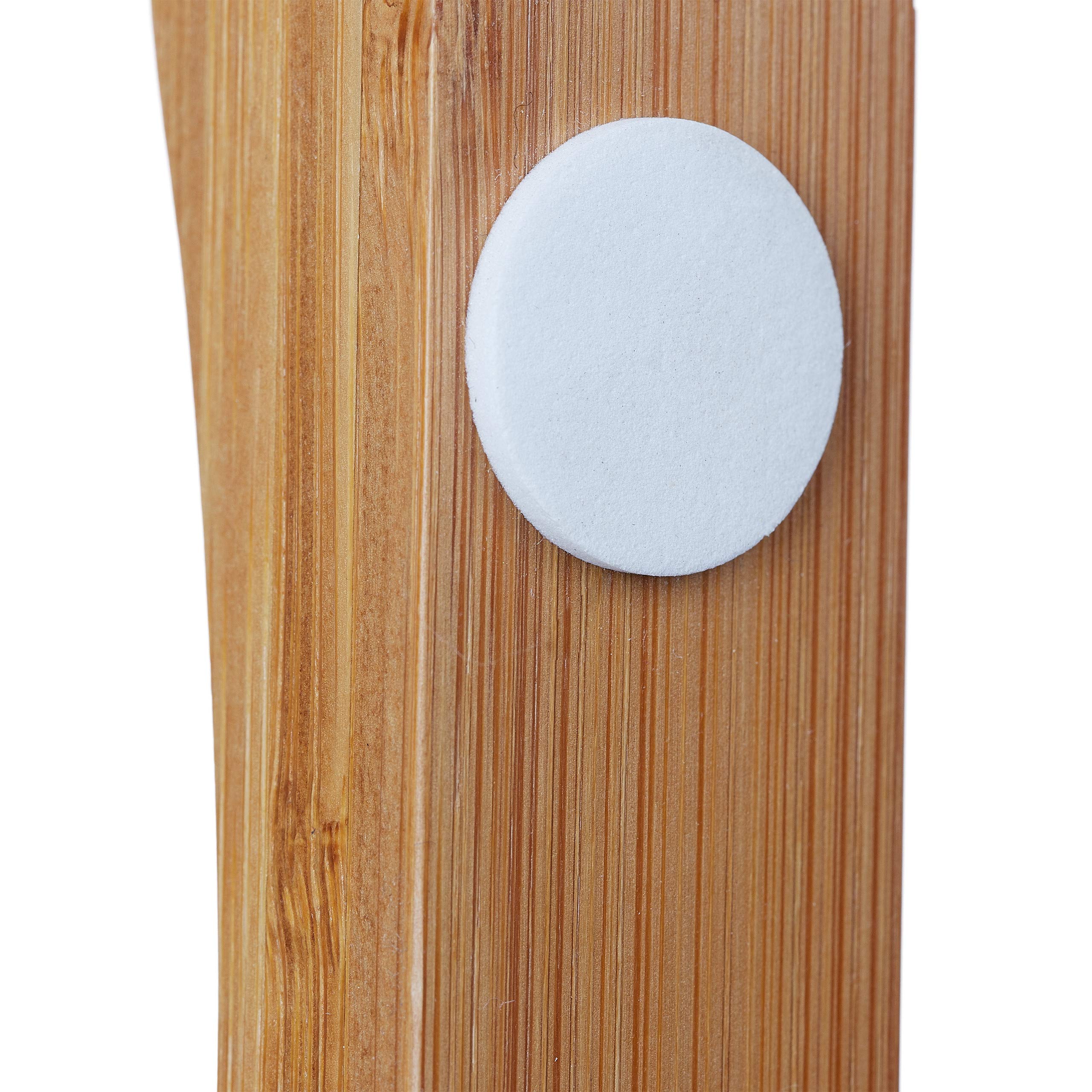 Relaxdays Portabottiglie in Bambù, per 12 Bottiglie, 4 Livelli, Orizzontale, da Terra, HLP: 42,5x30x16cm, Legno Naturale