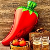 Vista 7 de 6 globos inflables de chile para cocinar, decoraciones inflables de chile, globos en forma de chile para fiesta mexicana