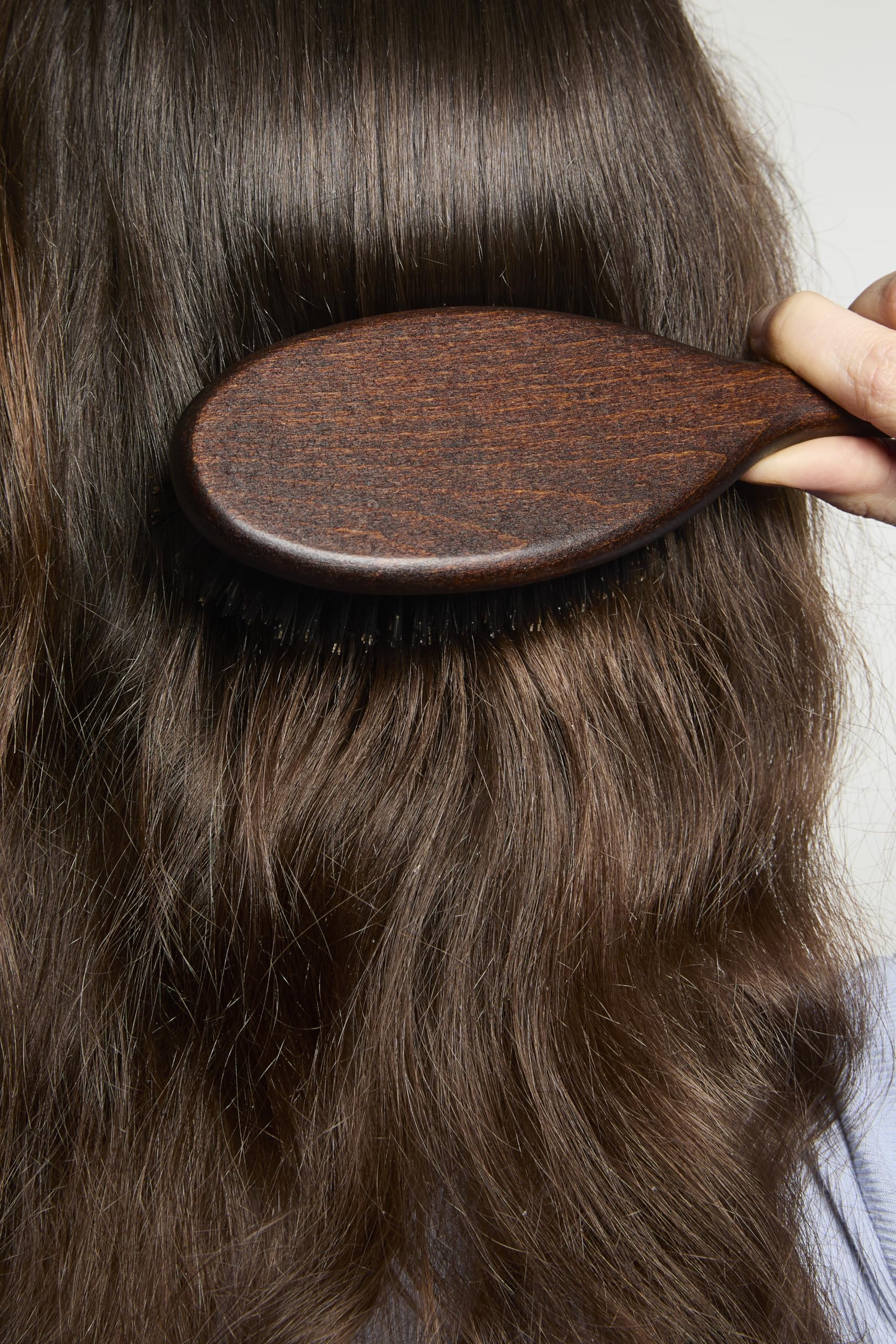 Plisson – Cepillo de pelo neumático para mujeres y hombres, modelo grande – Cepillo tradicional, madera natural, 100% puro pelo de jabalí – Fabricación francesa