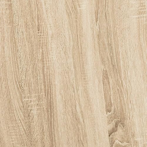 Miniatura 3 de Unknown1 Mesa decorativa de madera de 29 pulgadas de ancho x 15 pulgadas de alto, color beige, gris, industrial, de transición, redonda, de metal,