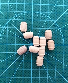 Ship Model Accessories - 11x7mm Wooden Bucket Wooden Wine Cask 10pcs