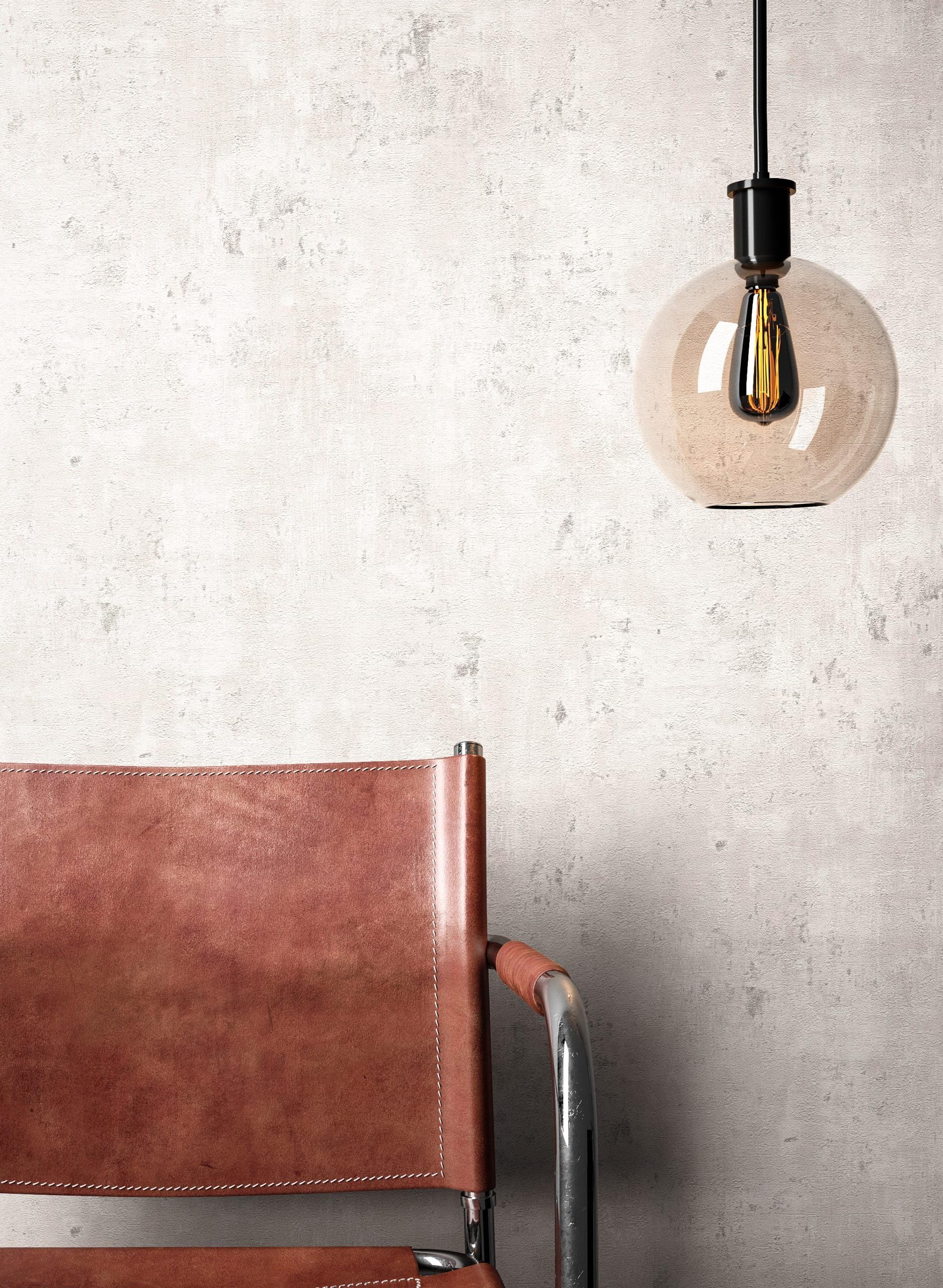 Vliesbehang met matte, lichte structuur grijs betonlook