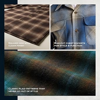 Pendleton Iconic Board Shirts for Men, 100% Wool Spring-Ready, Washable, Surf Classic for Seasonal Layering