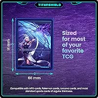 Vista 3 de Titanshield - Fundas de cartas coleccionables para juegos de mesa de tamaño regular (150 unidades), protector de cartas de magia, The Gathering