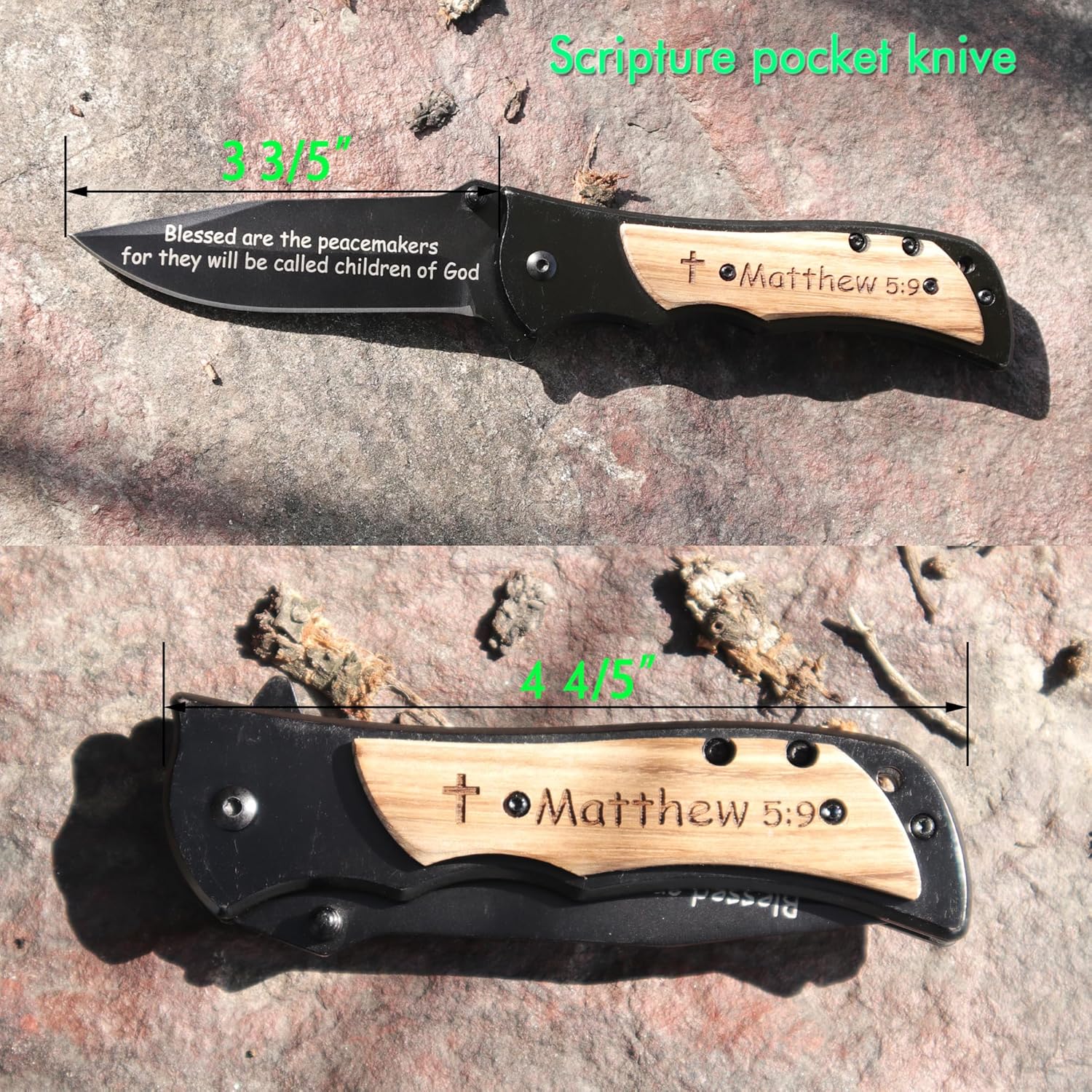 Christian Scripture Gifts Utility Tool,Engraved Bible Verse Catholic Confirmation Baptism Gifts,Personalized Pastor Gifts (Matthew 5:9)