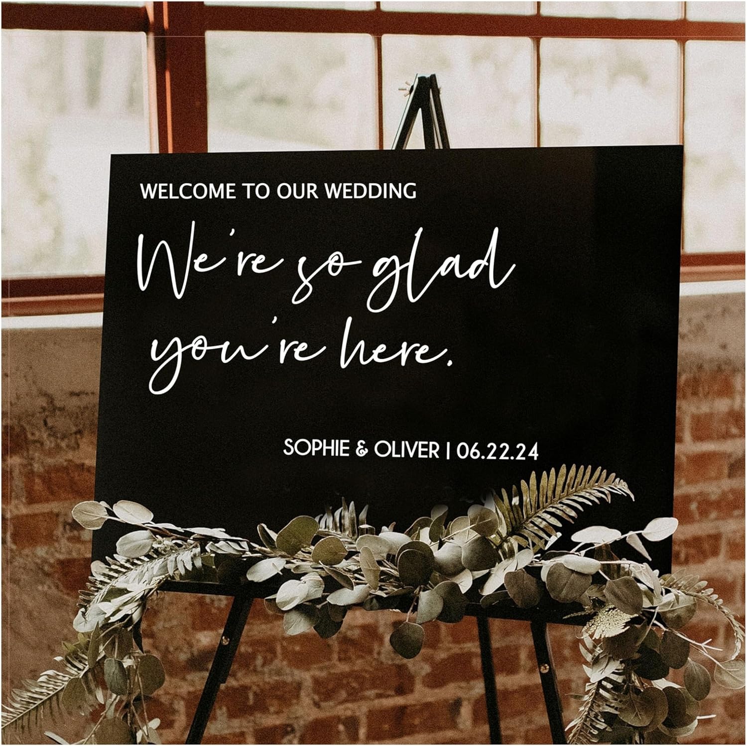 Welcome to Our Wedding, We're So Glad You're Here Wedding Decal, Several Sizes & Colors, Decal ONLY