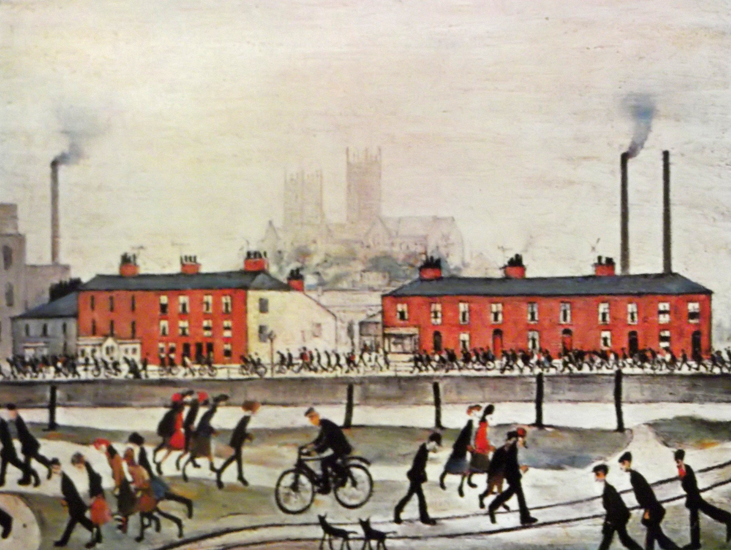 Stateoftheart-Uk Image Plus Small Border Authentic Uk Handcrafted L S Lowry Print - Lincoln - 16 X 12Inch