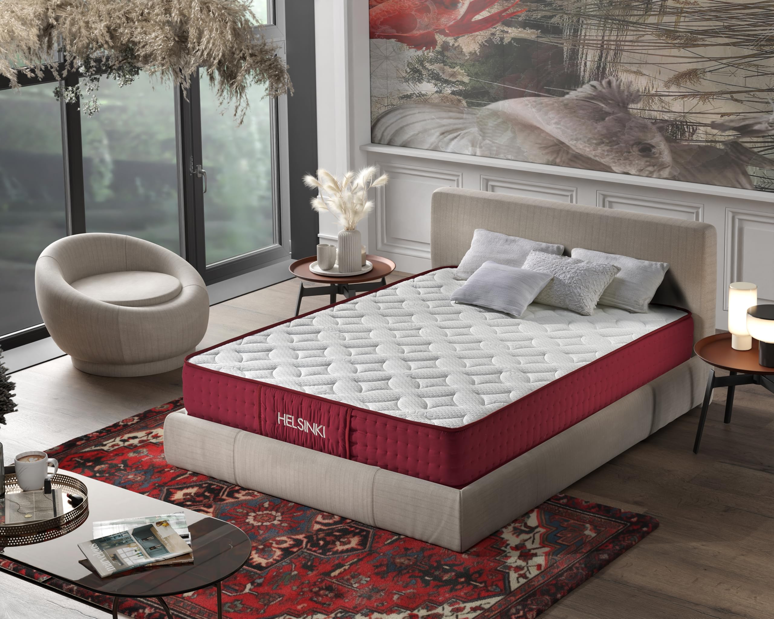Imperial Confort Helsinki - Colchón Viscoelástico de grafeno - Doble cara (invierno/verano) - Grosor 25 cm - 135x190