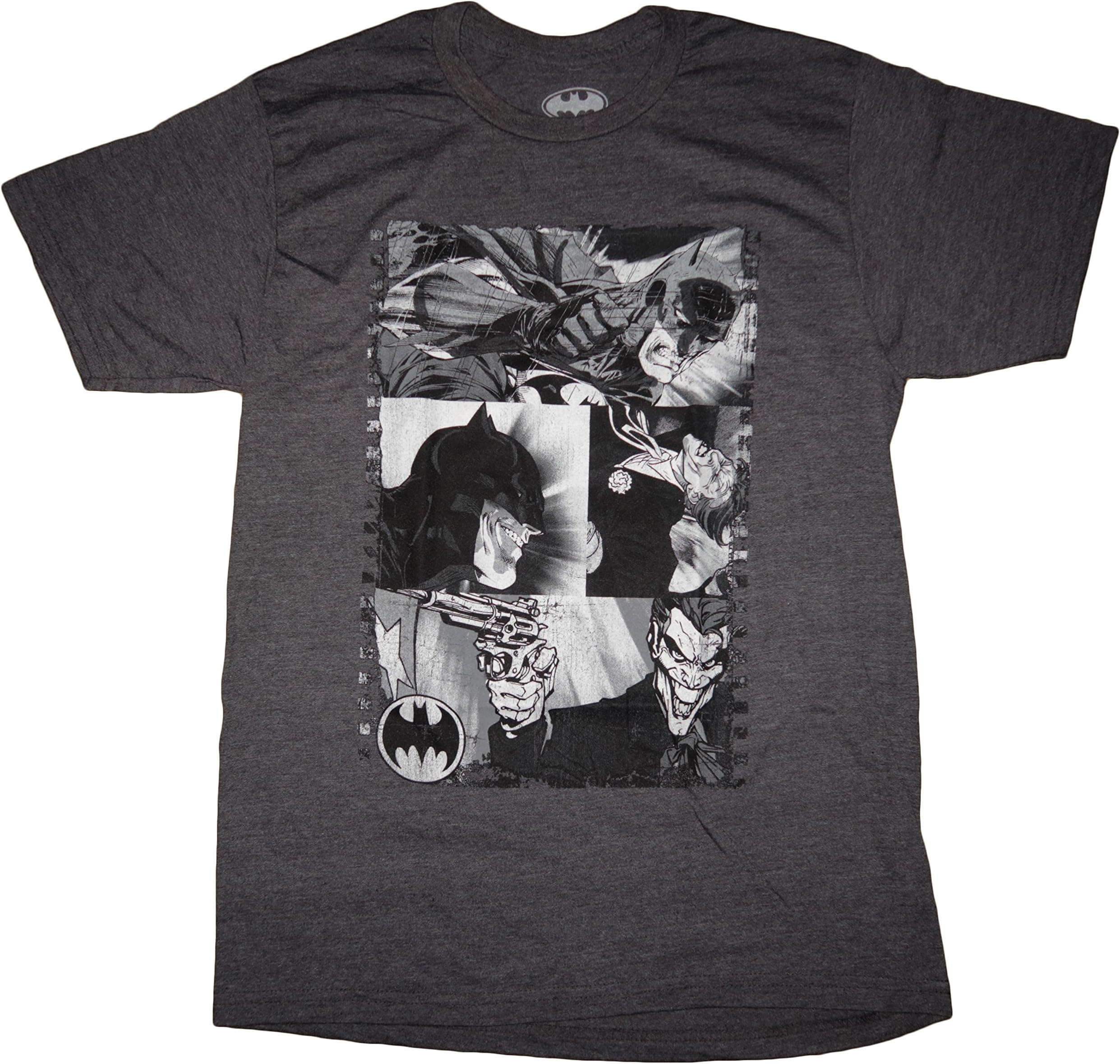 Men's Batman & Joker Action Fight Graphic Shirt (3XL)