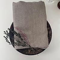 Vista 7 de Tela de lino de sarga marrón Diseño versátil y elegante, material duradero y de alta calidad para ropa elegante y proyectos de decoración del hogar