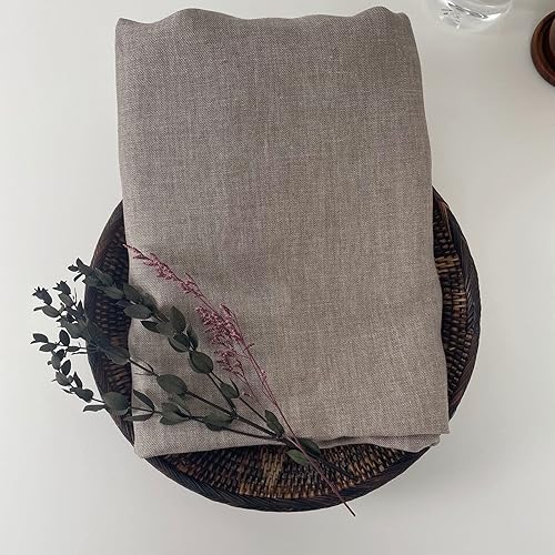 Miniatura 7 de Tela de lino de sarga marrón  Diseño versátil y elegante, material duradero y de alta calidad para ropa elegante y proyectos de decoración del hogar