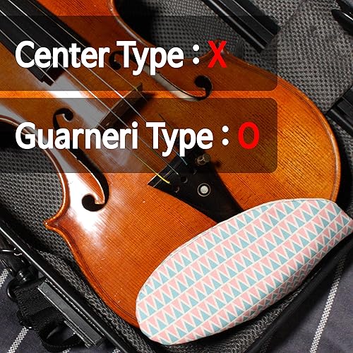 Vista 2 de Funda para mentonera prémium para lección de violín, modelo Guarneri, almohadilla de mentón, algodón puro, perfecta para principiantes, accesorios