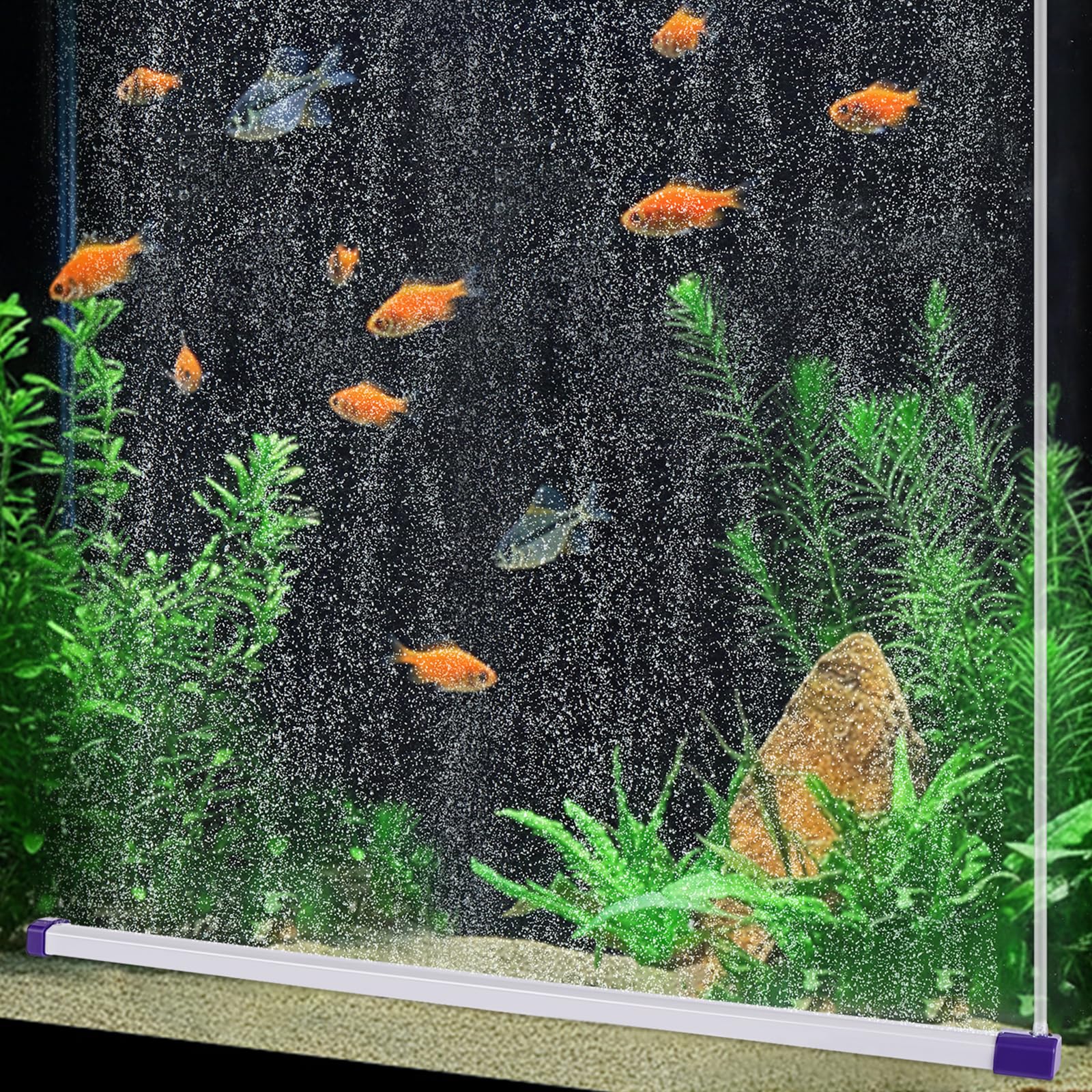 hygger Fish Tank Air Bubbler, Air Stones for Fish Tanks Quiet High Dissolved Oxygen Diffuser Aquarium Bubbles Air Stone with Air Tubing for Freshwater Saltwater (70cm)