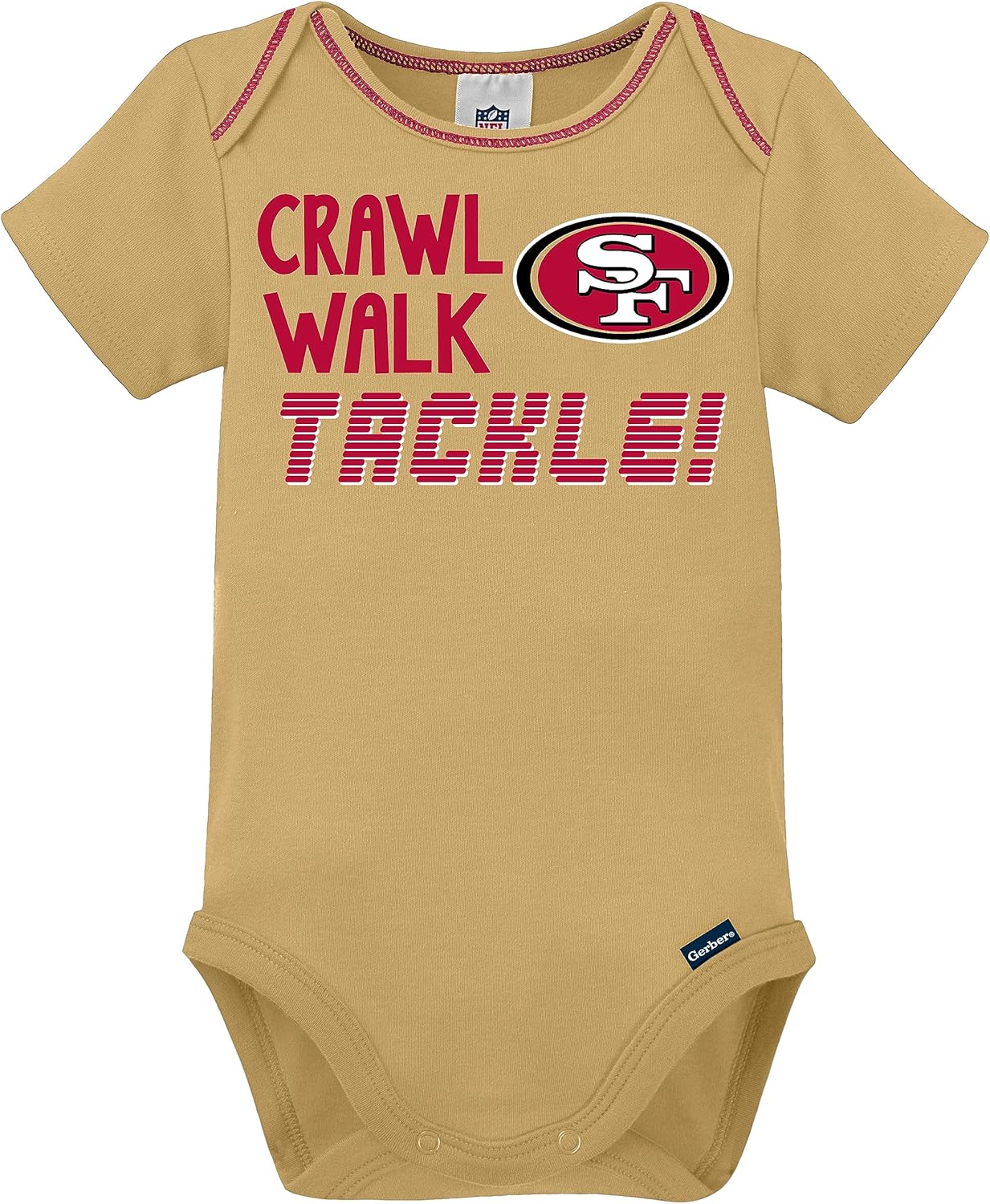 Gerber NFL unisex-baby Nfl Team 3 Pack Short Sleeve Onesie Bodysuit - Image 2