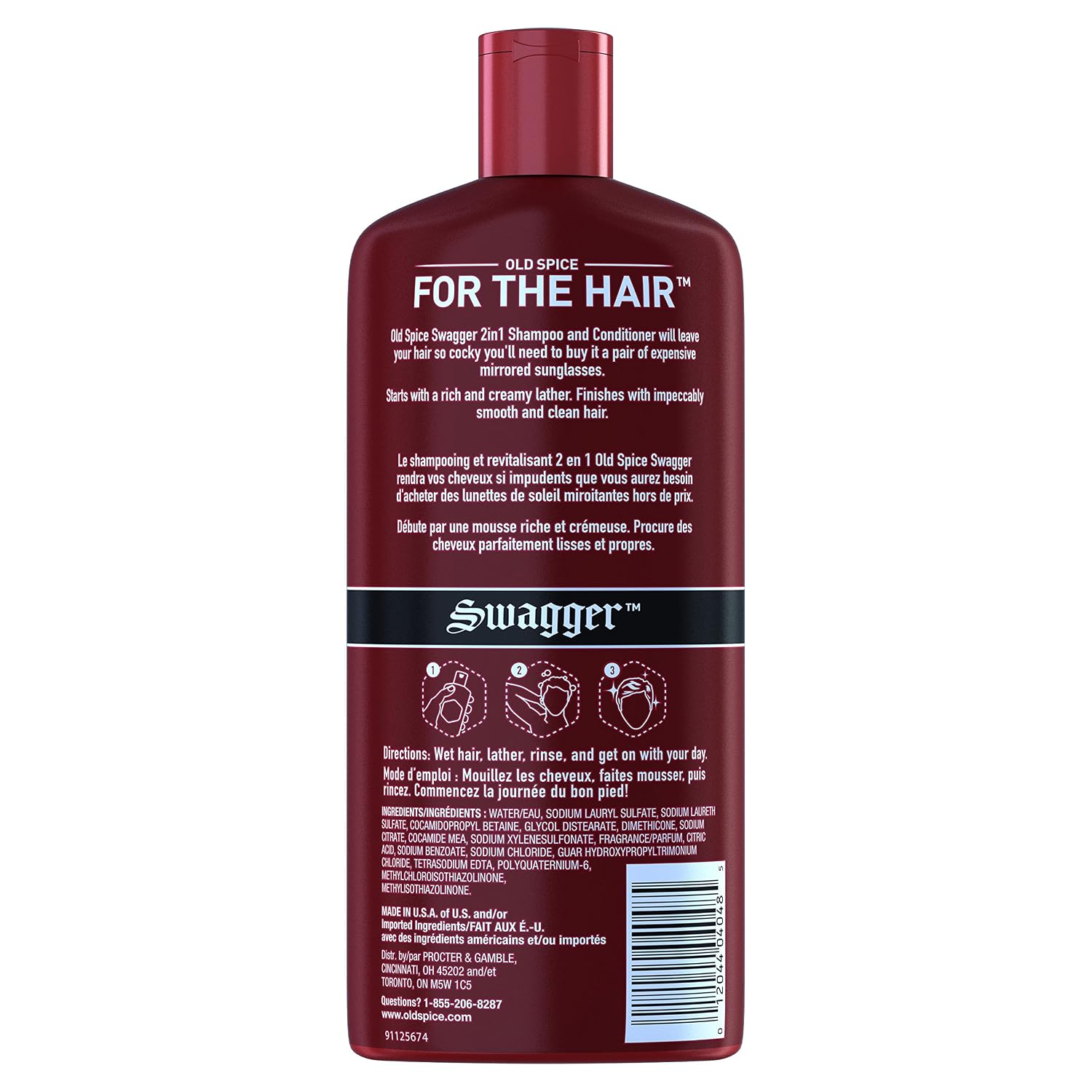 Old Spice Shampoo and Conditioner 2 In 1, Swagger, 25.3 Fl Oz