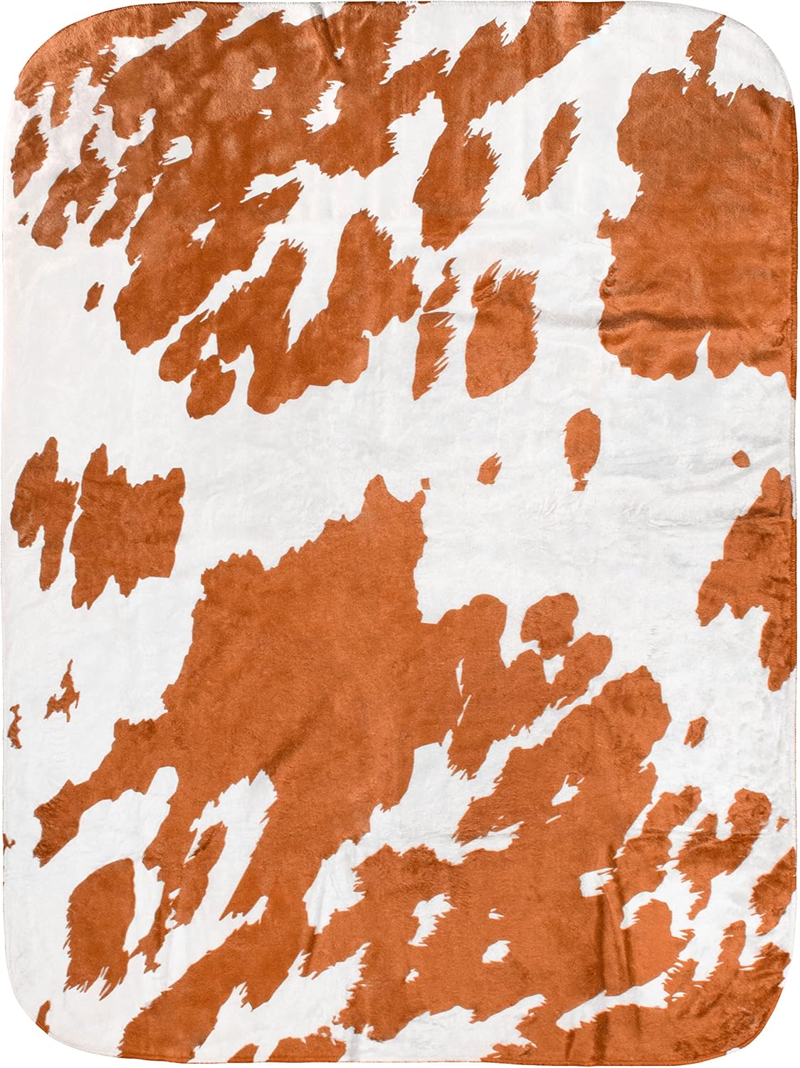 Everything Comfy Cow Print Decorative Baby Throw Blanket, 30x40 Inch, Tan