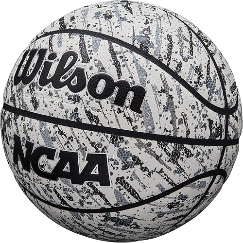 Miniatura 3 de Wilson NCAA Replica Splatter Basketball - Tamaño 7 - 29.5 pulgadas, negroblanco