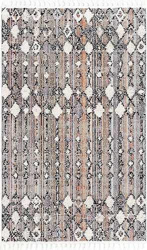 Miniatura 3 de Unique Loom Cherokee Collection - Clemson (rectangular 5 pies 3 pulgadas x 8 pies 0 pulgadas, multicolor óxidobeige)