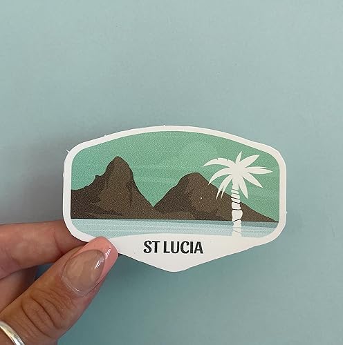 Miniatura 2 de Santa Lucía, adhesivo de 3 pulgadas, S632 (vinilo impermeable para automóvil, botella de agua, laptop, iPad, ventana, refrigerador, equipaje,