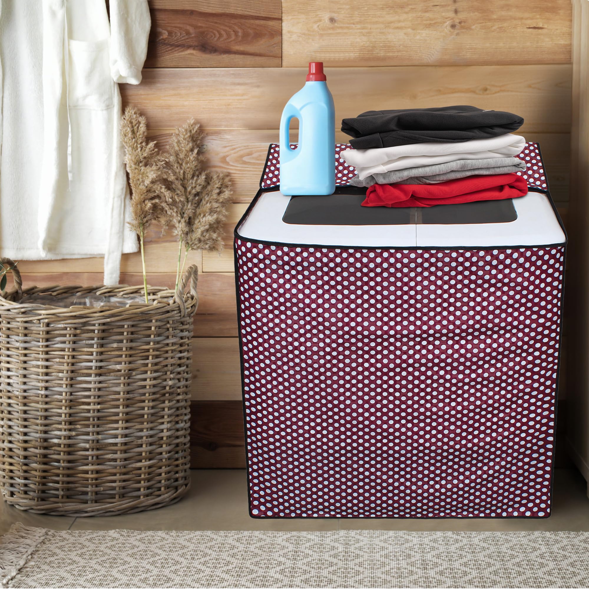 Glassiano Semi Automatic Top Load Waterproof Washing Machine Cover for Samsung/ IFB/ LG/ Godrej/ Whirlpool/ Bosch/ 8 Kg, 8.2 Kg, 8.5 Kg, 9 kg, 9.2 Kg, 9.5 Kg