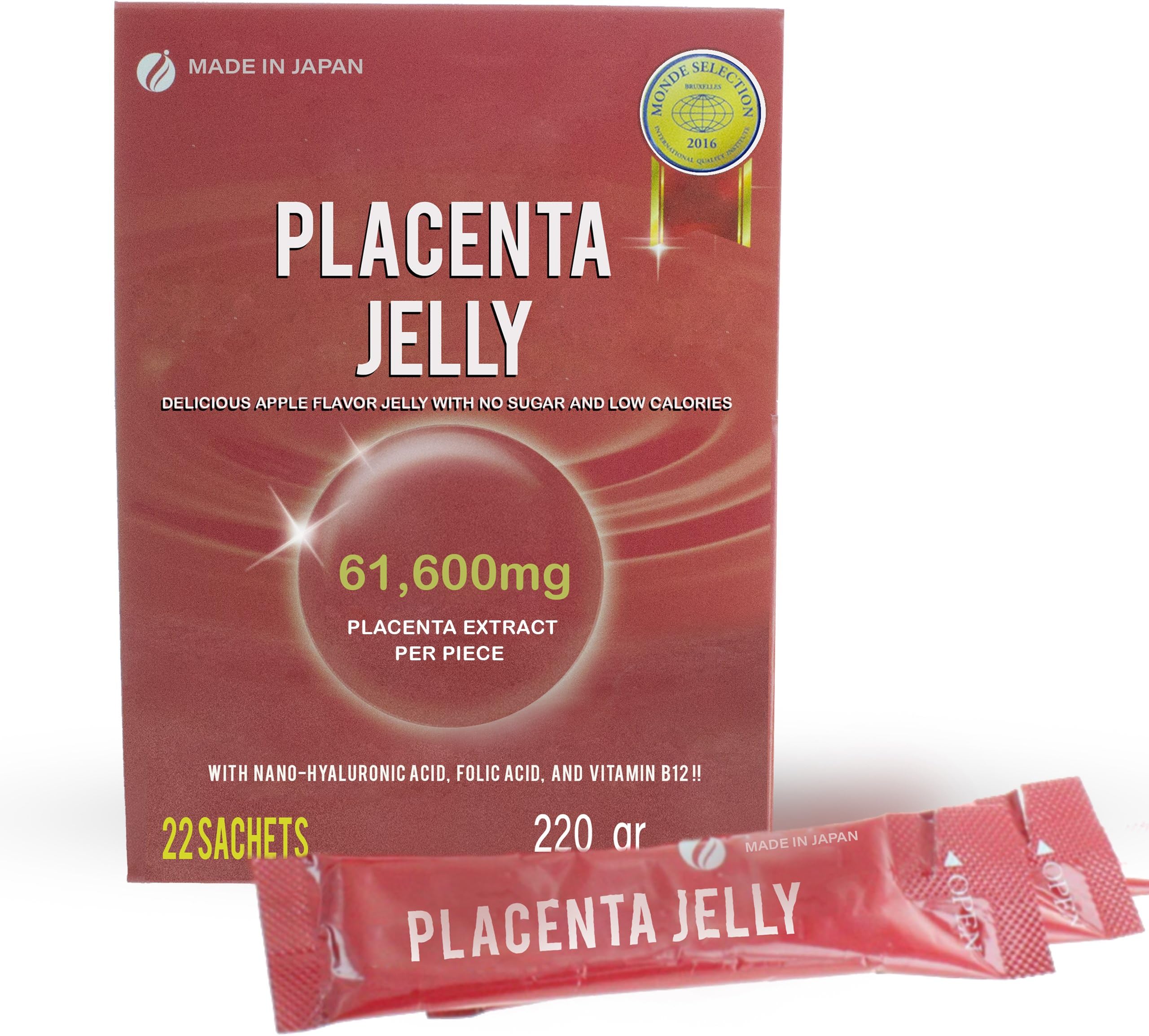 Japanese Placenta Jelly in Apple Flavour for Energy Boost and Healthy Skin to Menopause and Beyond