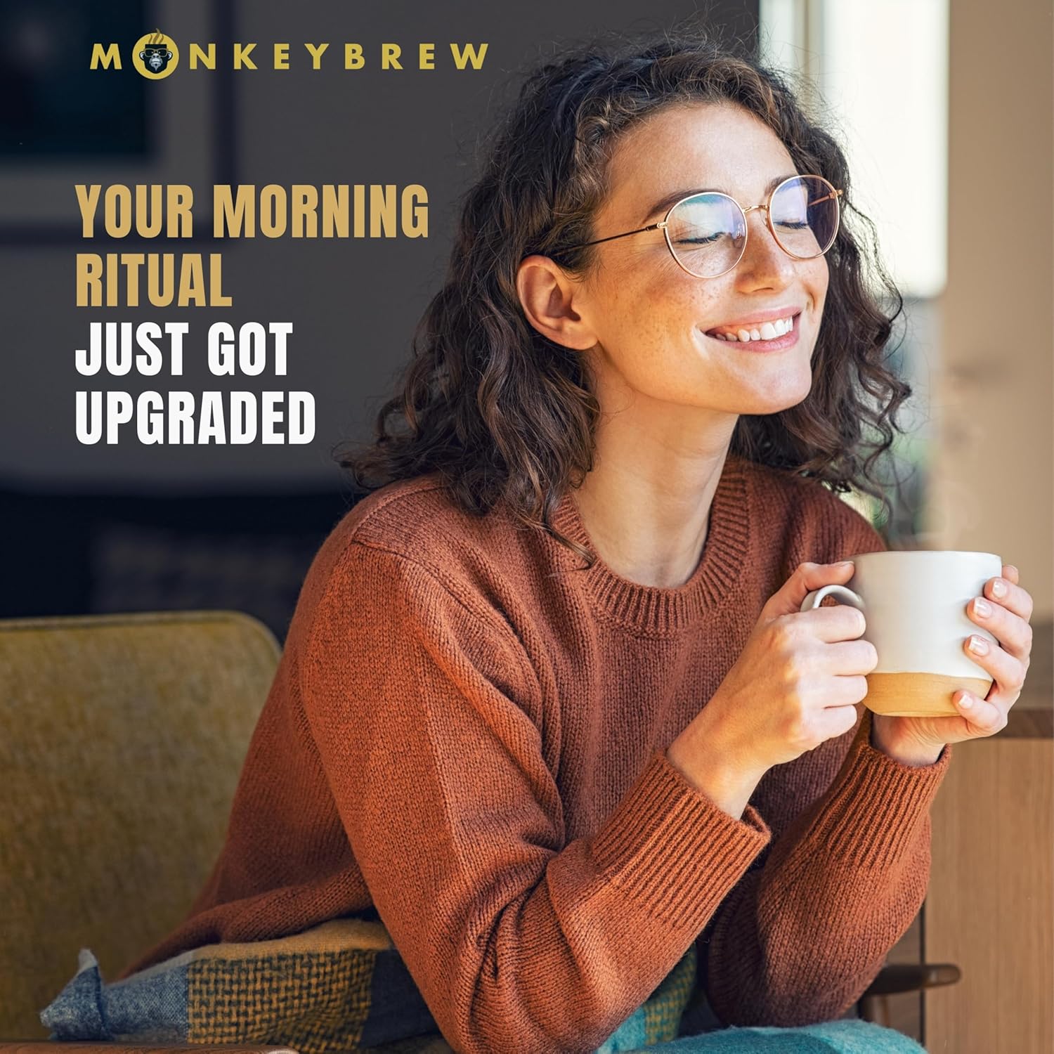 Monkey Brew Rise & Focus USDA Organic Mushroom Coffee | Boosts Focus, Energy, Immunity & Mood | 1,750mg Adaptogens: Lion’s Mane, Turkey Tail, KSM-66 Ashwagandha | Low Caffeine, Fruiting Body - Image 7