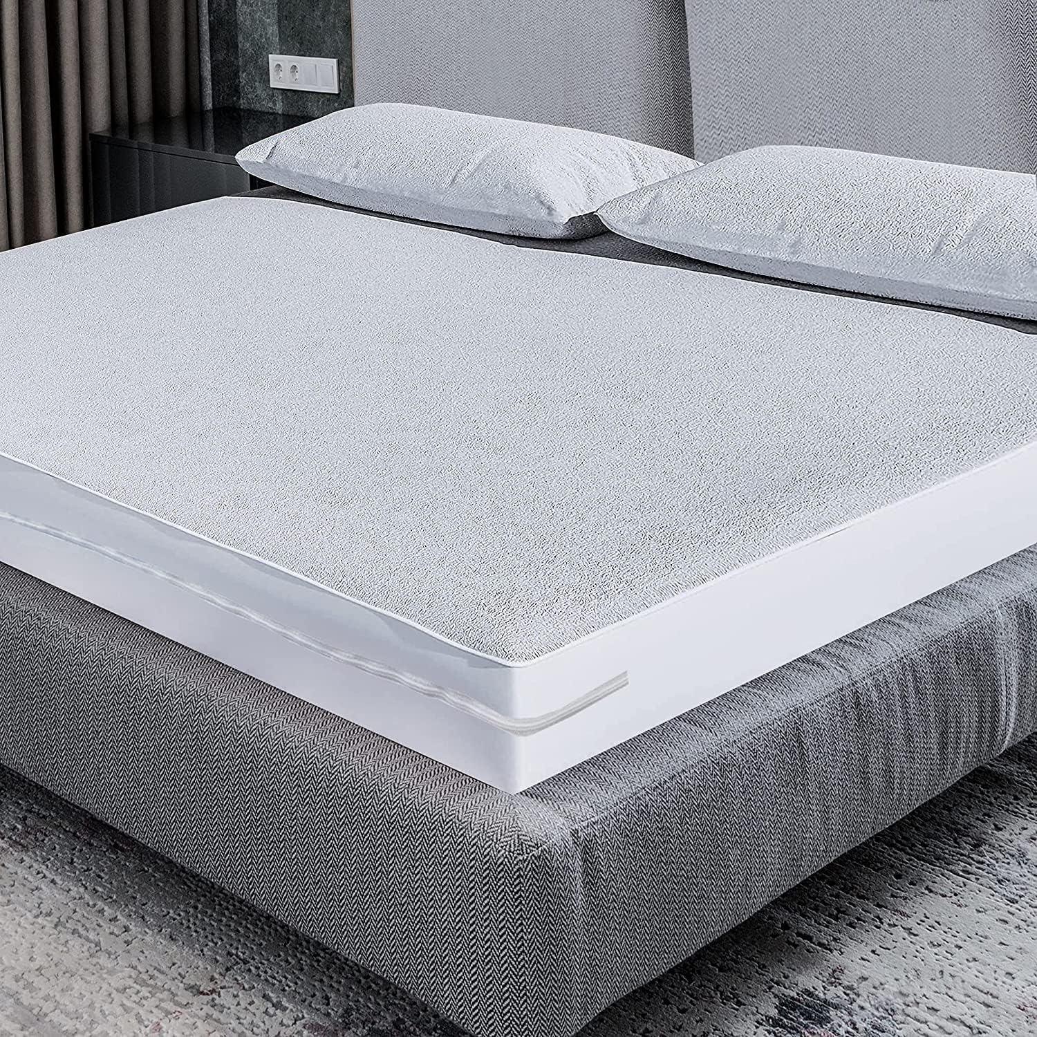 Zippered Mattress Encasement, Soft Cotton Terry Surface