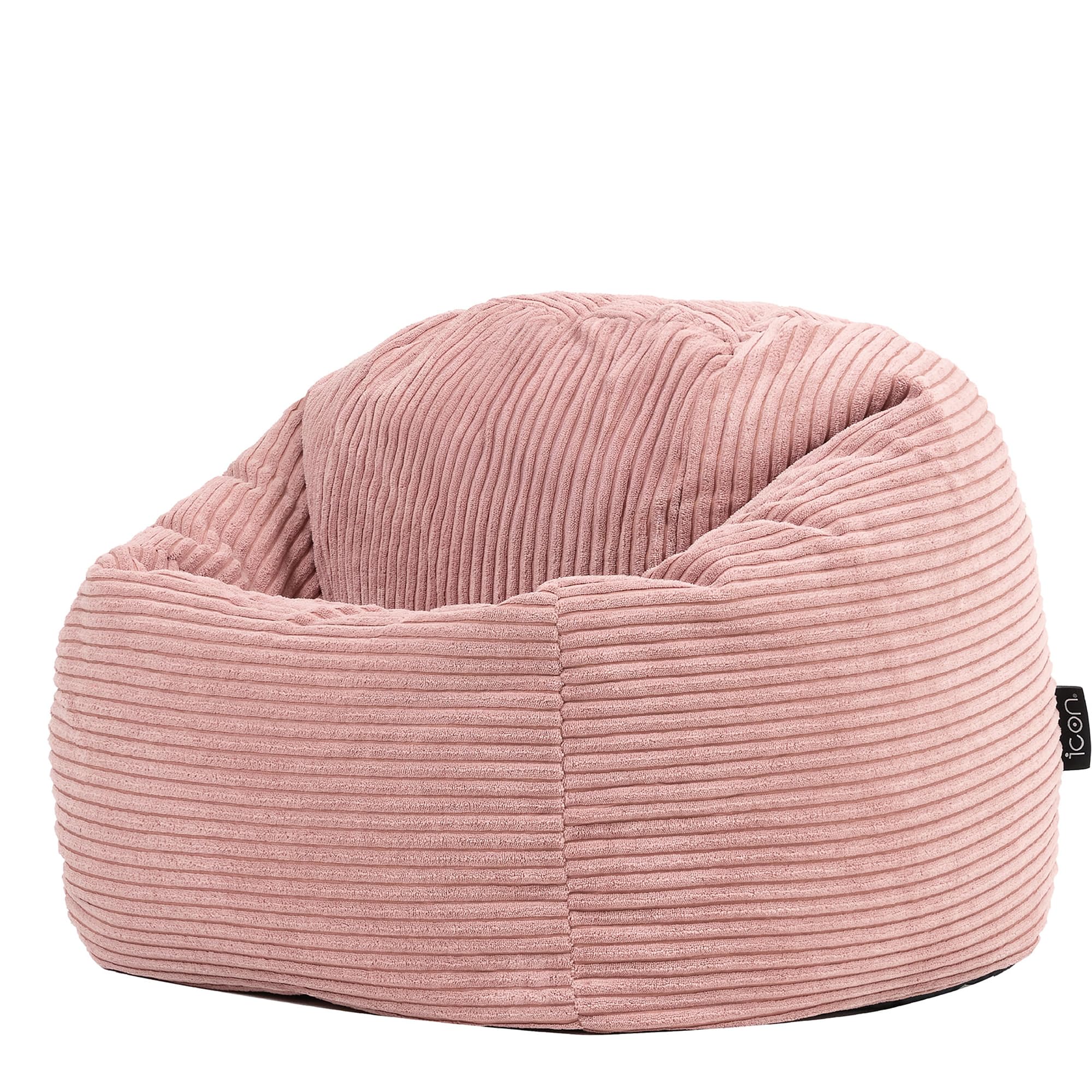 icon Kingston Kids Bean Bag, Corduroy, Dusk Pink, Kids Bean Bag Chair with Filling Included for Girls and Boys, Childrens Chair, Beanbags for Children, Playroom Décor, Bedroom Accessories