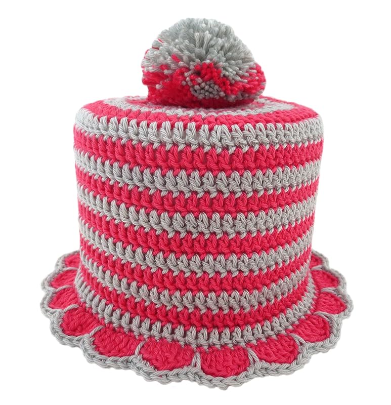 Klohut Klopapierhut Toilettenpapierhut Klorollenhut gehäkelt mit Bommel ...