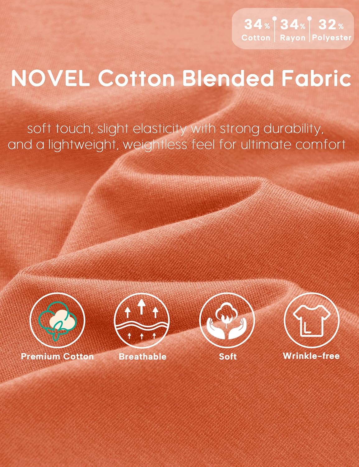 YUCOLEN Long Sleeve Shirts for Women Cotton Crewneck Casual T-Shirts Soft Basic Tee Long Sleeve Tops - Image 6