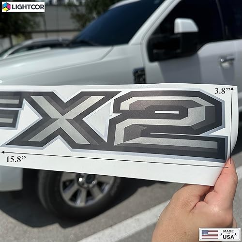Miniatura 2 de FX2 - Calcomanías todoterreno para Ranger F150 para camioneta, juego de 2 unidades, color gris y plateado