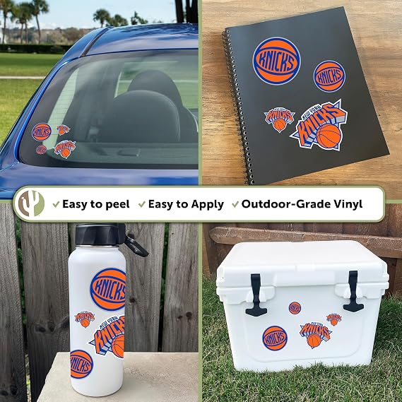 Desert Cactus New York Knicks Sticker NBA Officially Licensed Vinyl Decal Laptop Water Bottle Car Scrapbook (Type 1-1)