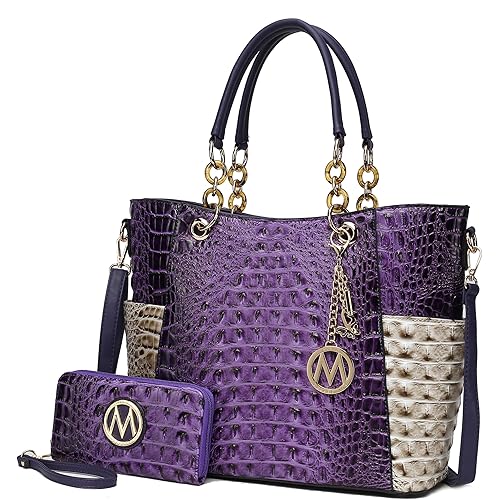 MKF Collection Tote Bag for Women, Handbag Set with Wallet-Top-Handle- Vegan Leather Purse