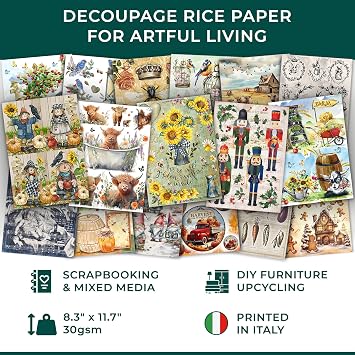 Nautical Rice Paper for Decoupage A4 I Scrapbook Supplies I Decoupage Paper for Crafts I Decoupage Paper Sheets (Beach Landscape - 2 Sheets)