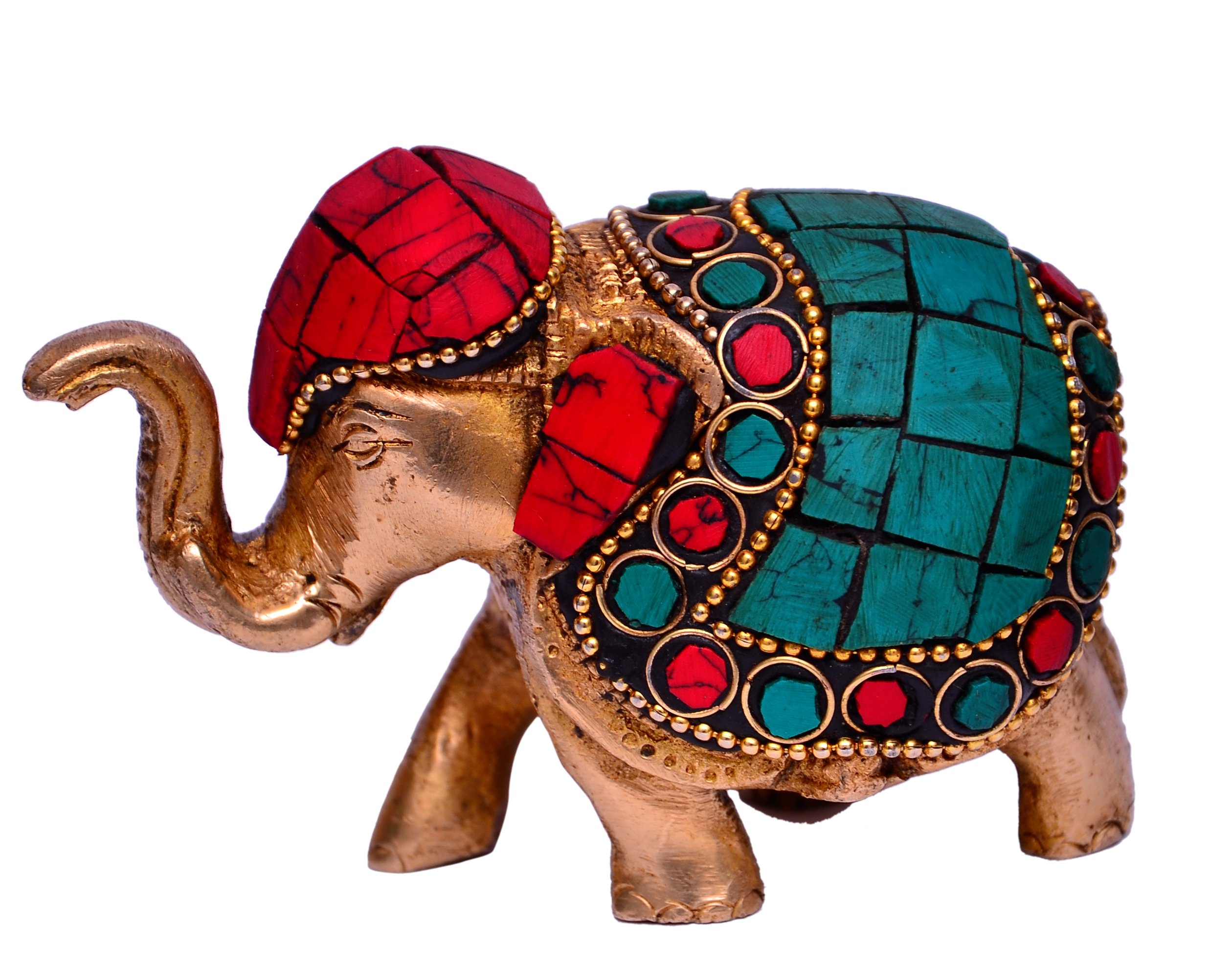 Statuette d'éléphant en métal Purpledip, le cadeau Feng Shui idéal de chance