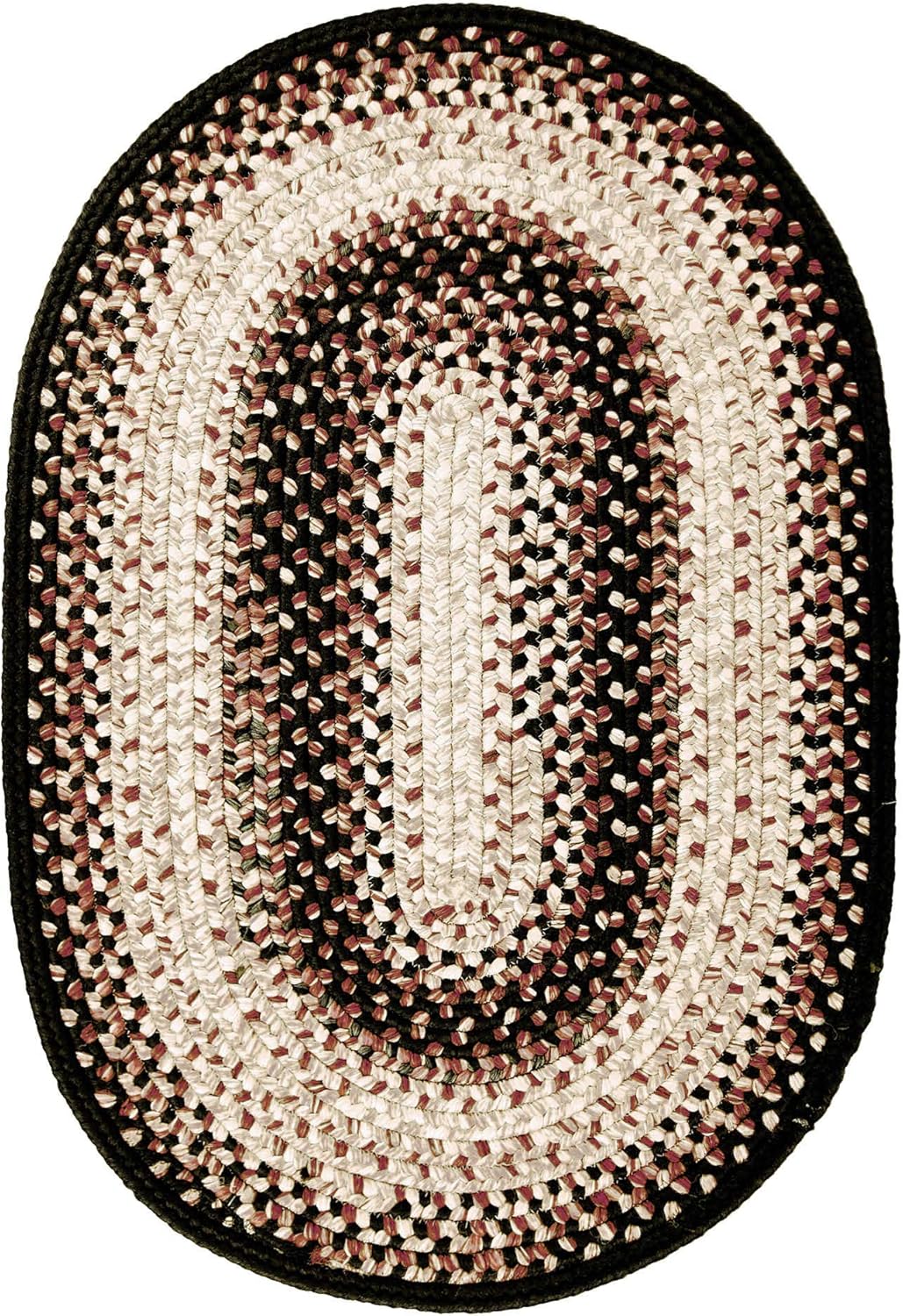 Homespice Black Mist Oval Rustic Rugs, Perfect as Tan and