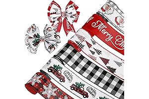 AnyDesign Christmas Wired Edge Ribbon: Festive Charm for Your Holiday Decor