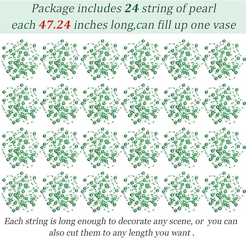 Miniatura 2 de Tondiamo Guirnalda de perlas artificiales para velas flotantes, cuentas de perlas de imitación, guirnalda de decoración para jarrones, relleno de
