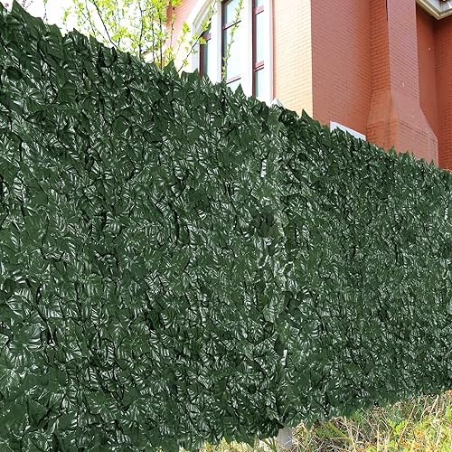 Miniatura 8 de U'Artlines - Valla de privacidad de hiedra artificial, valla de setos artificiales resistente y decoración de hojas de hiedra sintética, valla de