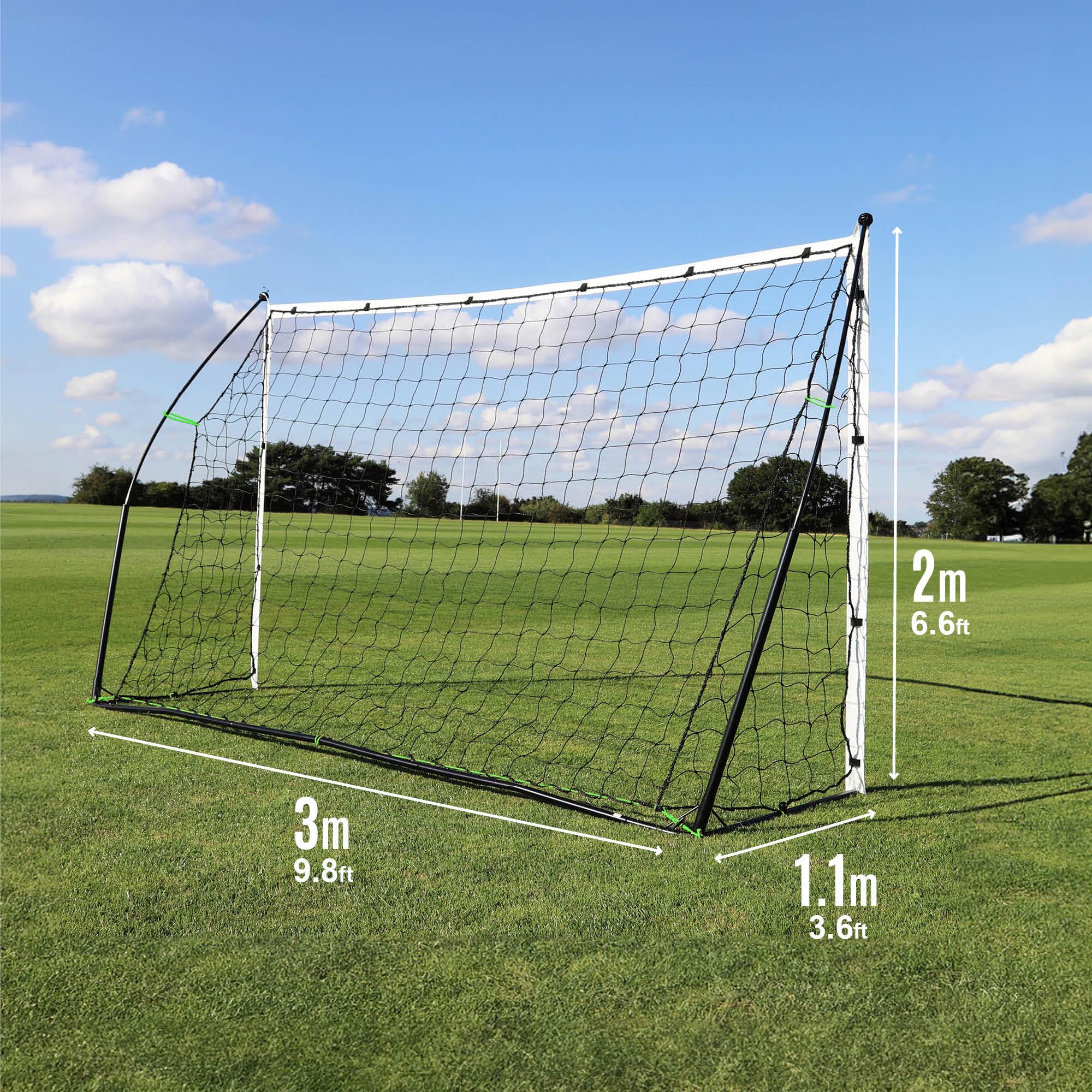 QUICKPLAY Tekkers Soccer Rebounder Net | Base ponderata ultra portatile e integrata per allenarsi su qualsiasi superficie…