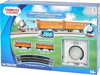 Bachmann Trains - Thomas with Annie and Clarabel Ready to Run Electric Train Set - N Scale, Blue