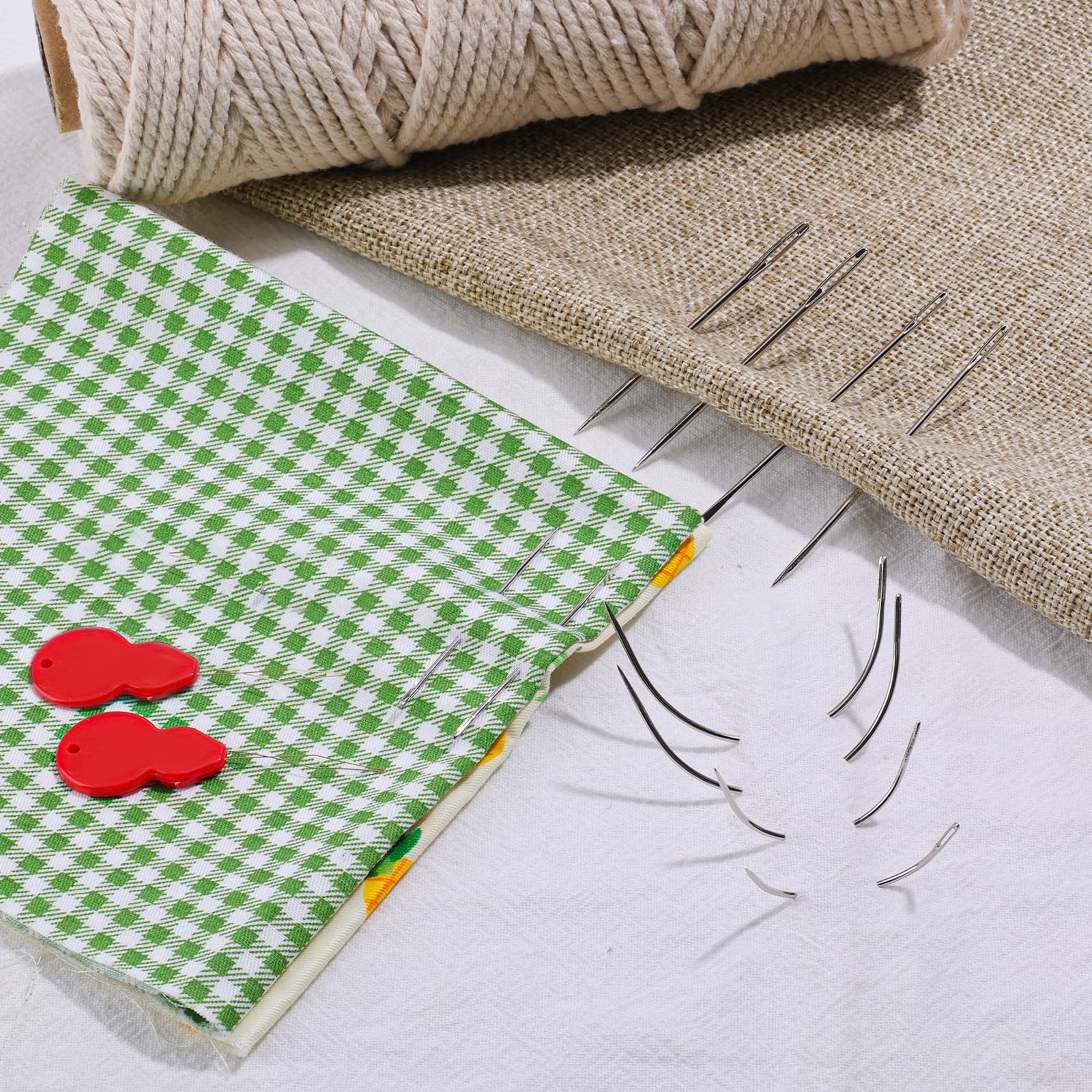 TAKOXIA 50 aghi curvi per pelle, resistenti, aghi curvi per cucire a mano, per progetti in pelle e moquette