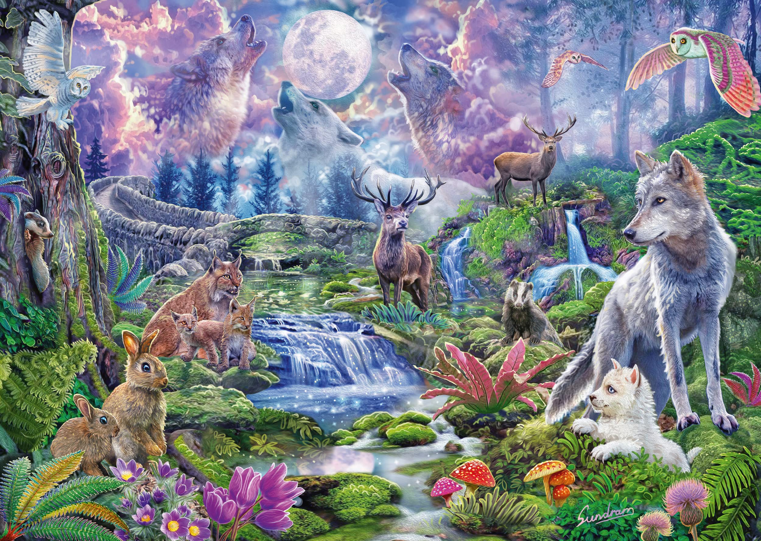 Schmidt- Flora e Fauna Spiele 59795 Fiori e Piume, Puzzle da 1000